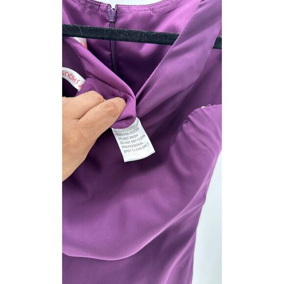 JJ’s House A-Line V-neck Tea-Length Chiffon Mother of the Bride Dress  sz 4 - Picture 10 of 10